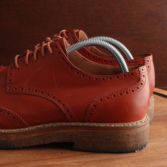 Dries Van Noten Oxfords Mens SZ EU 42.5 US 9.5 Brown Leather Wingtip Dress Shoes - Picture 9 of 16